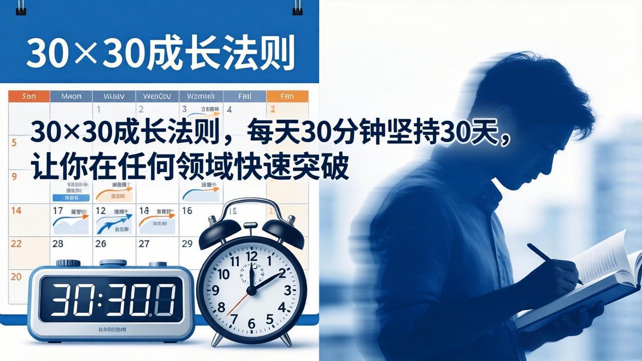 付费文章：30×30成长法则，每天30分钟坚持30天，让你在任何领域快速突破采购|汽车产业|汽车配件|机加工企业家交流社群中心