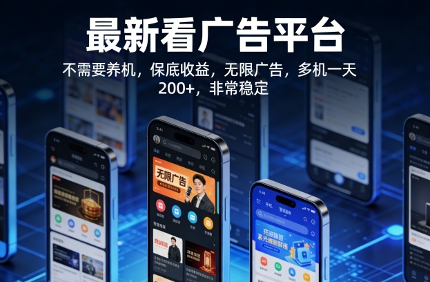 最新看广告平台，不需要养机，保底收益，无限广告，多机一天200+，非常稳定【揭秘】采购|汽车产业|汽车配件|机加工企业家交流社群中心
