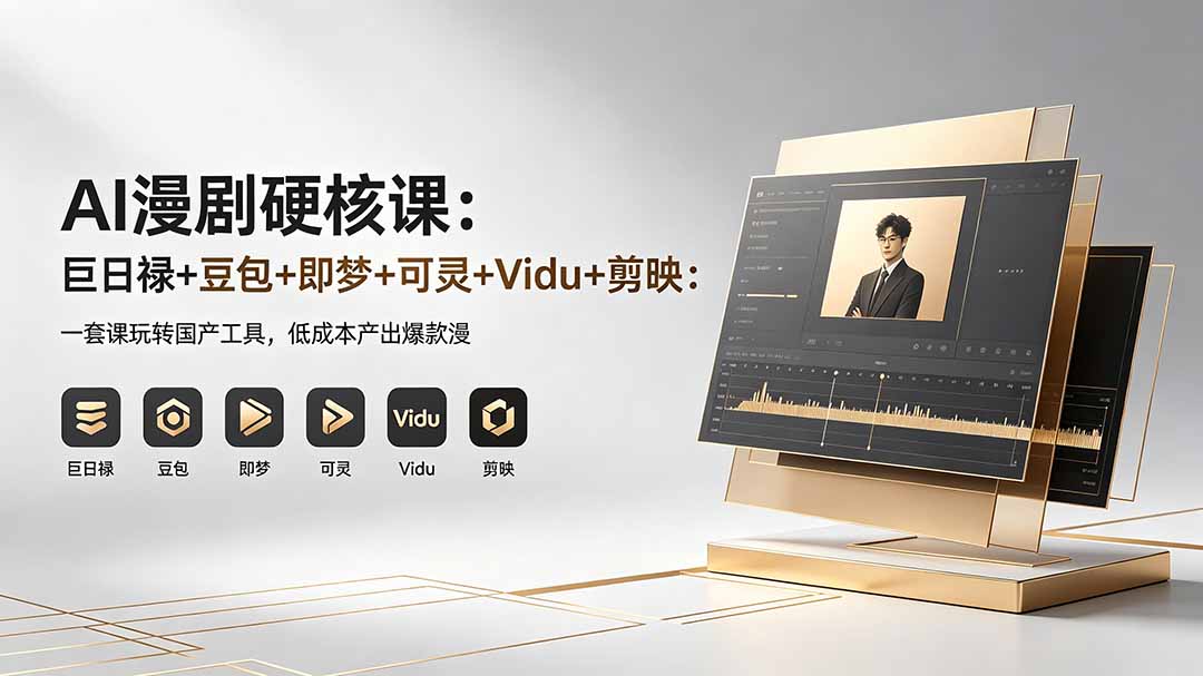 AI漫剧硬核课：巨日禄+豆包+即梦+可灵+Vidu+剪映：一套课玩转国产工具，低成本产出爆款漫剧采购|汽车产业|汽车配件|机加工企业家交流社群中心