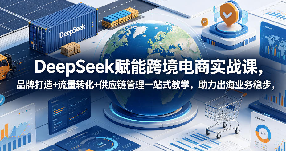 DeepSeek赋能跨境电商实战课，品牌打造+流量转化+供应链管理一站式教学，助力出海业务稳步发展采购|汽车产业|汽车配件|机加工企业家交流社群中心