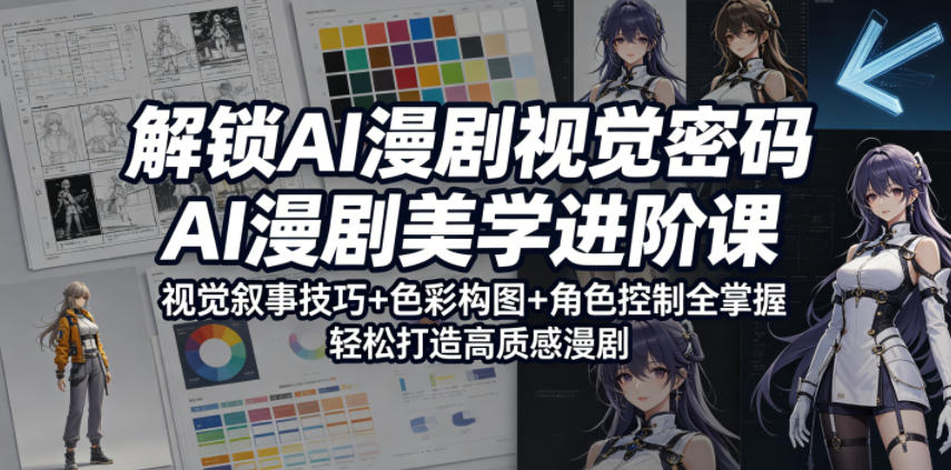 解锁AI漫剧视觉密码，AI漫剧美学进阶课，视觉叙事技巧+色彩构图+角色控制全掌握，轻松打造高质感漫剧采购|汽车产业|汽车配件|机加工企业家交流社群中心
