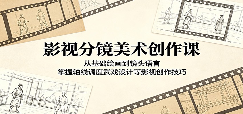 影视分镜美术创作课:从基础绘画到镜头语言,掌握轴线调度武戏设计等影视创作技巧采购|汽车产业|汽车配件|机加工企业家交流社群中心