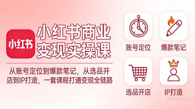 小红书商业变现实操课：从账号定位到爆款笔记，从选品开店到IP打造，一套课程打通变现全链路采购|汽车产业|汽车配件|机加工企业家交流社群中心