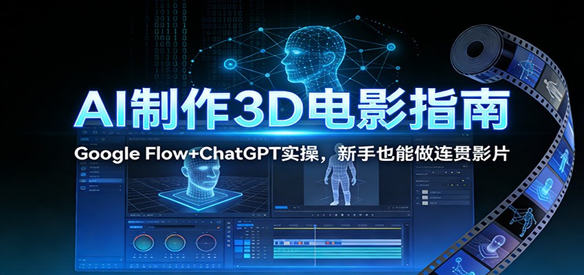 AI制作3D电影指南:Google Flow+ChatGPT实操,新手也能做连贯影片采购|汽车产业|汽车配件|机加工蚂蚁智酷企业交流社群中心