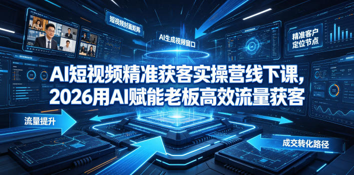 AI短视频精准获客实操营6月10-14号线下课，2026用AI赋能老板高效流量获客采购|汽车产业|汽车配件|机加工企业家交流社群中心