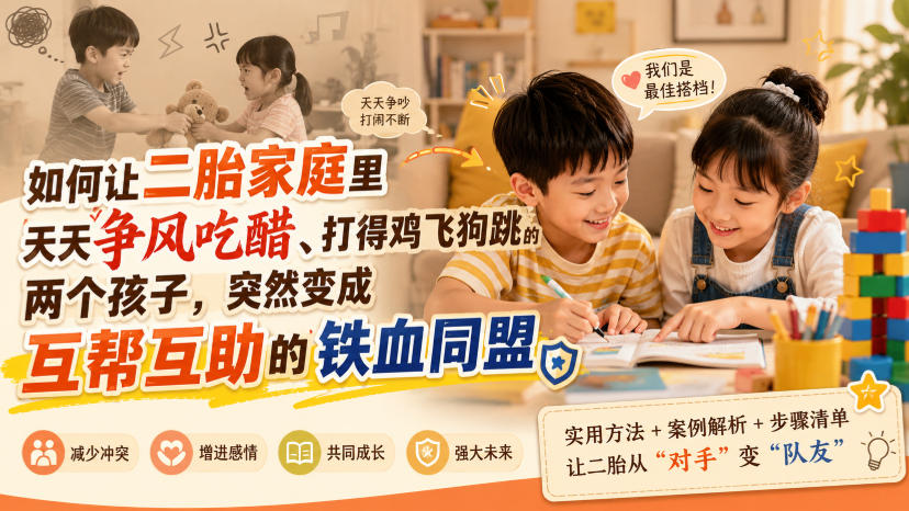 付费文章：如何让二胎家庭里天天争风吃醋、打得鸡飞狗跳的两个孩子，突然变成互帮互助的铁血同盟？采购|汽车产业|汽车配件|机加工企业家交流社群中心