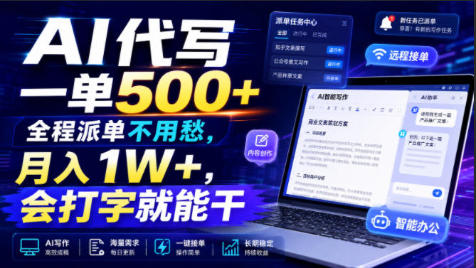 AI代写一单500+，全程派单不用愁，月入1W+，会打字就能干【揭秘】采购|汽车产业|汽车配件|机加工企业家交流社群中心