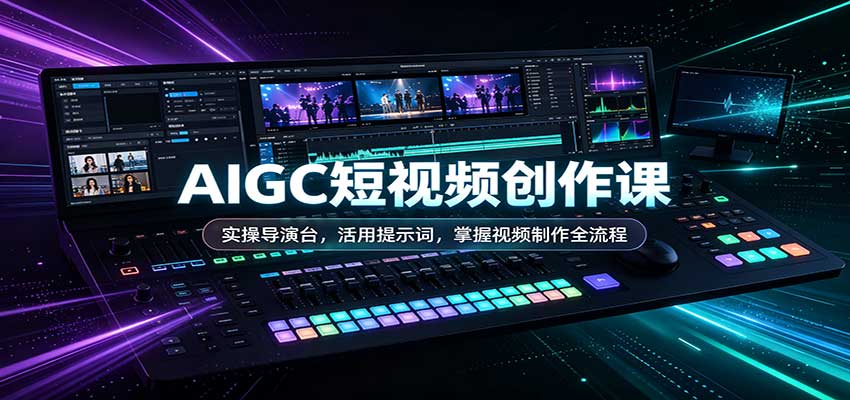 AIGC短视频创作课：实操导演台，活用提示词，掌握视频制作全流程采购|汽车产业|汽车配件|机加工企业家交流社群中心
