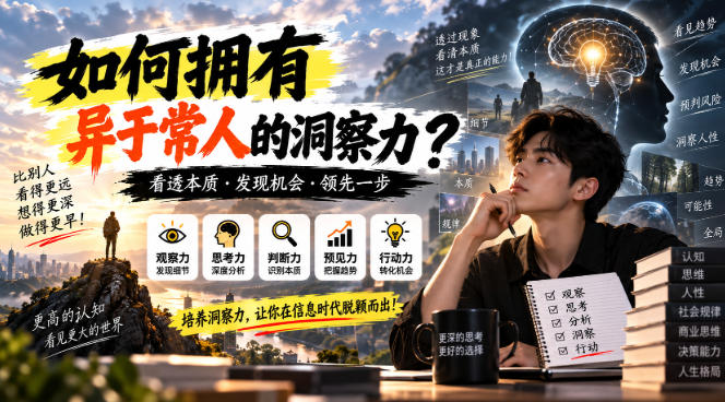 某公众号付费文章:如何拥有异于常人的洞察力?采购|汽车产业|汽车配件|机加工企业家交流社群中心