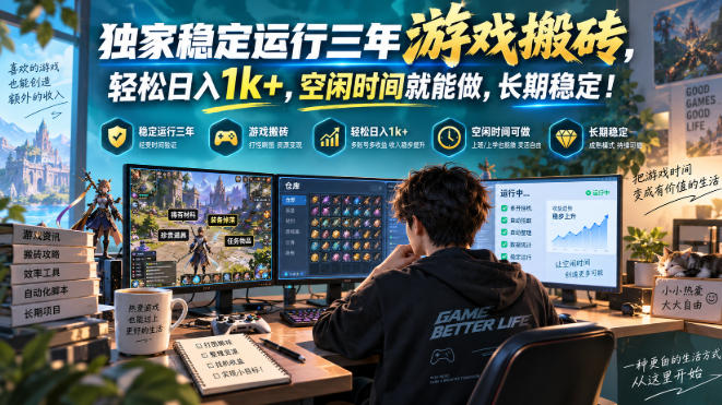 独家稳定运行三年游戏搬砖，轻松日入1k+，空闲时间就能做，长期稳定！【揭秘】采购|汽车产业|汽车配件|机加工企业家交流社群中心