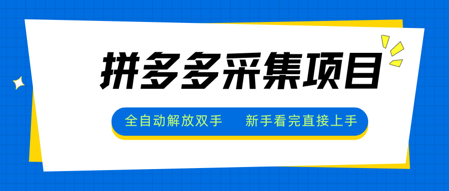 拼多多采集项目,全自动解放双手,单号日入30+采购|汽车产业|汽车配件|机加工蚂蚁智酷企业交流社群中心
