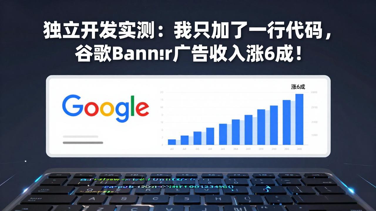 付费文章：独立开发实测：我只加了一行代码，谷歌Banner广告收入涨6成！采购|汽车产业|汽车配件|机加工蚂蚁智酷企业交流社群中心