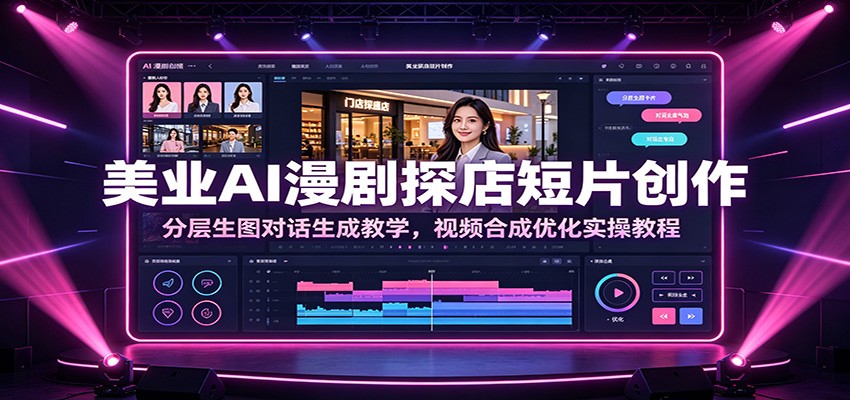 美业AI漫剧探店短片创作：分层生图对话生成教学，视频合成优化实操教程采购|汽车产业|汽车配件|机加工企业家交流社群中心