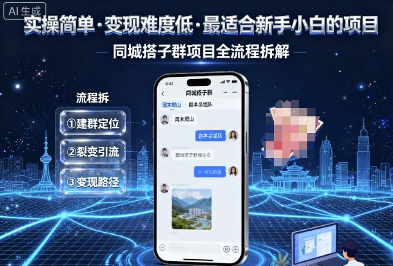 实操简单，变现难度低，最适合新手小白做的项目，每天轻松收入3张，同城搭子群项目全流程拆解采购|汽车产业|汽车配件|机加工蚂蚁智酷企业交流社群中心
