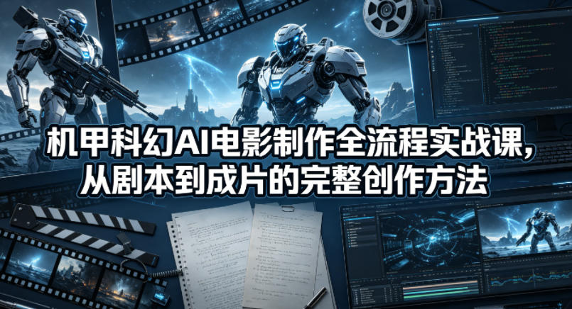 机甲科幻AI电影制作全流程实战课，从剧本到成片的完整创作方法采购|汽车产业|汽车配件|机加工企业家交流社群中心