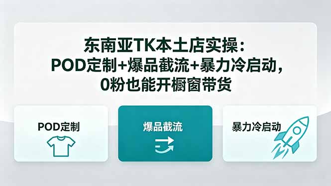 东南亚TK本土店实操：POD定制+爆品截流+暴力冷启动，0粉也能开橱窗带货采购|汽车产业|汽车配件|机加工企业家交流社群中心