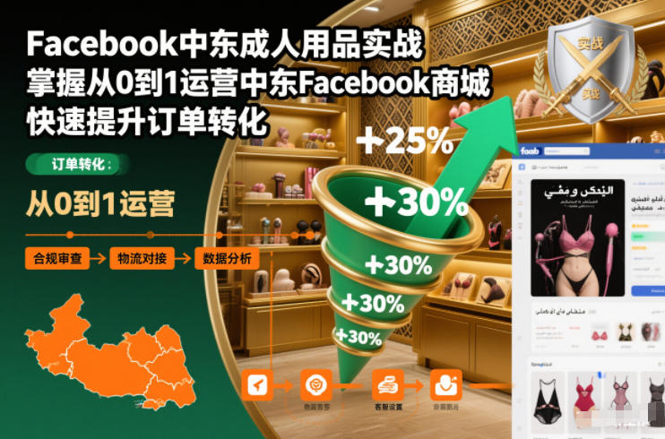 Facebook中东成人用品实战,掌握从0到1运营中东Facebook商城,快速提升订单转化采购|汽车产业|汽车配件|机加工蚂蚁智酷企业交流社群中心