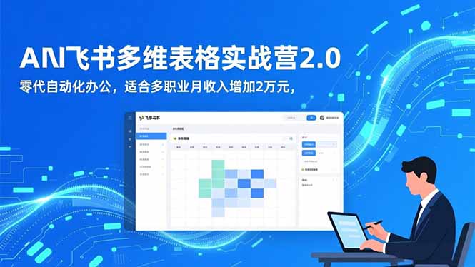 AI+飞书多维表格实战营2.0:零代码自动化办公,适合多职业月收入增加2万元采购|汽车产业|汽车配件|机加工蚂蚁智酷企业交流社群中心