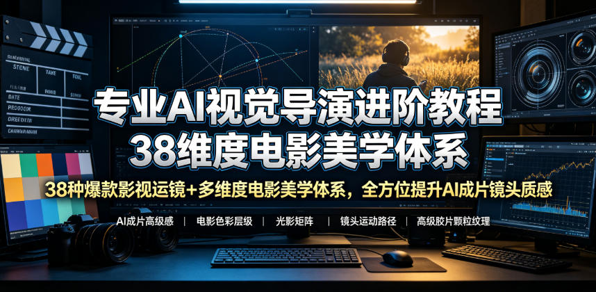 专业AI视觉导演进阶教程，38种爆款影视运镜+多维度电影美学体系，全方位提升AI成片高级感与镜头质感采购|汽车产业|汽车配件|机加工企业家交流社群中心