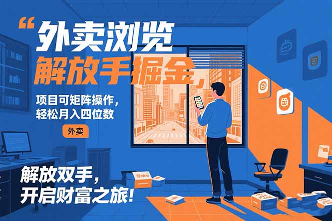 外卖浏览掘金项目 可矩阵操作 轻松日入500+采购|汽车产业|汽车配件|机加工蚂蚁智酷企业交流社群中心