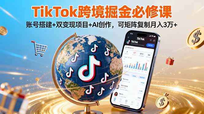 TikTo跨境掘金必修课,账号搭建+双变现项目+AI创作,可矩阵复制月入3万+采购|汽车产业|汽车配件|机加工蚂蚁智酷企业交流社群中心