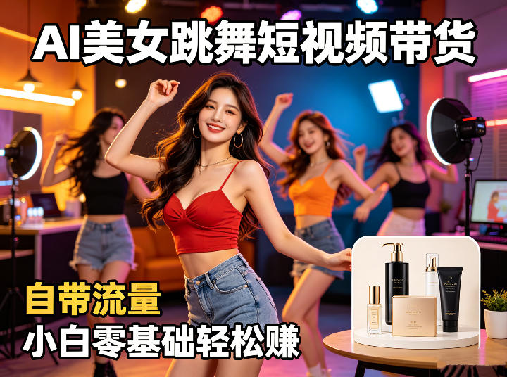 AI美女跳舞短视频带货：自带流量，小白零基础轻松賺，详细拆解采购|汽车产业|汽车配件|机加工企业家交流社群中心