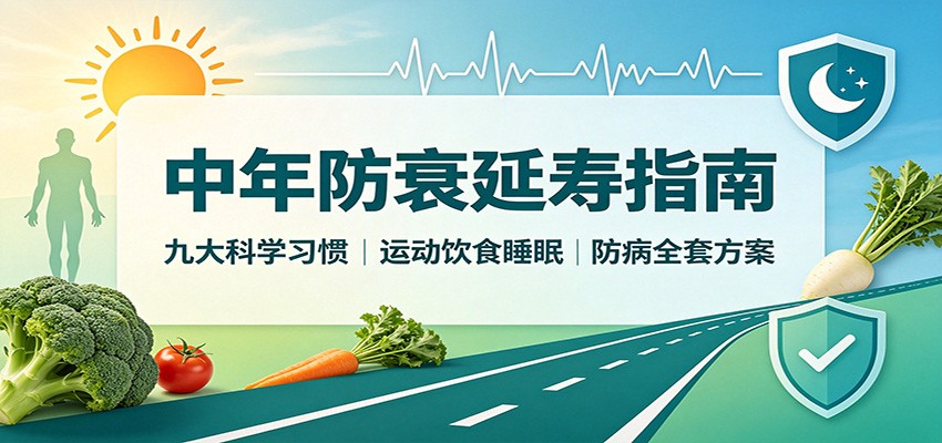 中年防衰延寿指南:九大科学习惯,运动饮食睡眠防病全套方案采购|汽车产业|汽车配件|机加工企业家交流社群中心