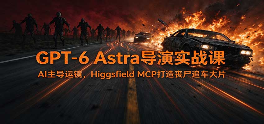 GPT-6 Astra导演实战课：AI主导运镜，Higgsfield MCP打造丧尸追车大片采购|汽车产业|汽车配件|机加工企业家交流社群中心