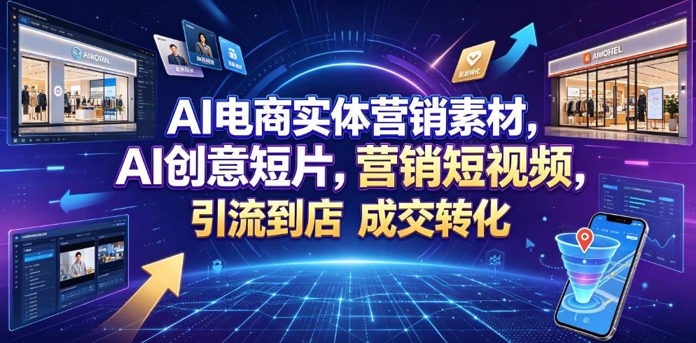 AI电商实体营销素材，AI创意短片，高效打造营销短视频，轻松引流到店，稳定提升门店客流与成交转化采购|汽车产业|汽车配件|机加工企业家交流社群中心