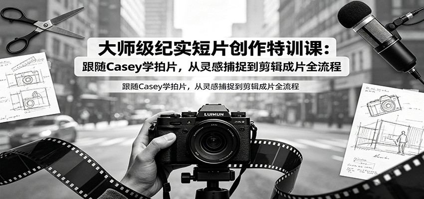 大师级纪实短片创作特训课:跟随Casey学拍片,从灵感捕捉到剪辑成片全流程采购|汽车产业|汽车配件|机加工企业家交流社群中心
