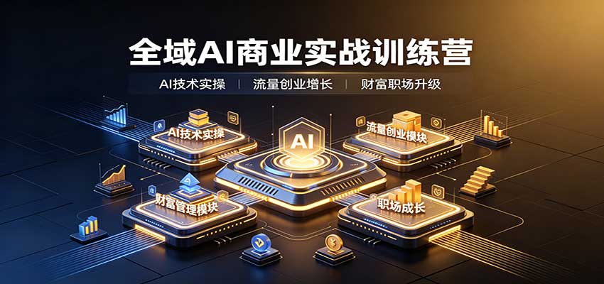 全域AI商业实战训练营：涵盖AI技术实操、流量创业、财富管理与职场成长全体系内容采购|汽车产业|汽车配件|机加工企业家交流社群中心