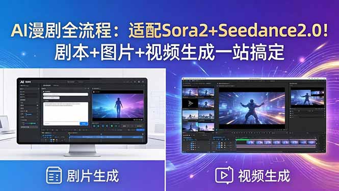 AI漫剧全流程：适配Sora2+Seedance2.0！剧本+图片+视频生成一站搞定采购|汽车产业|汽车配件|机加工企业家交流社群中心