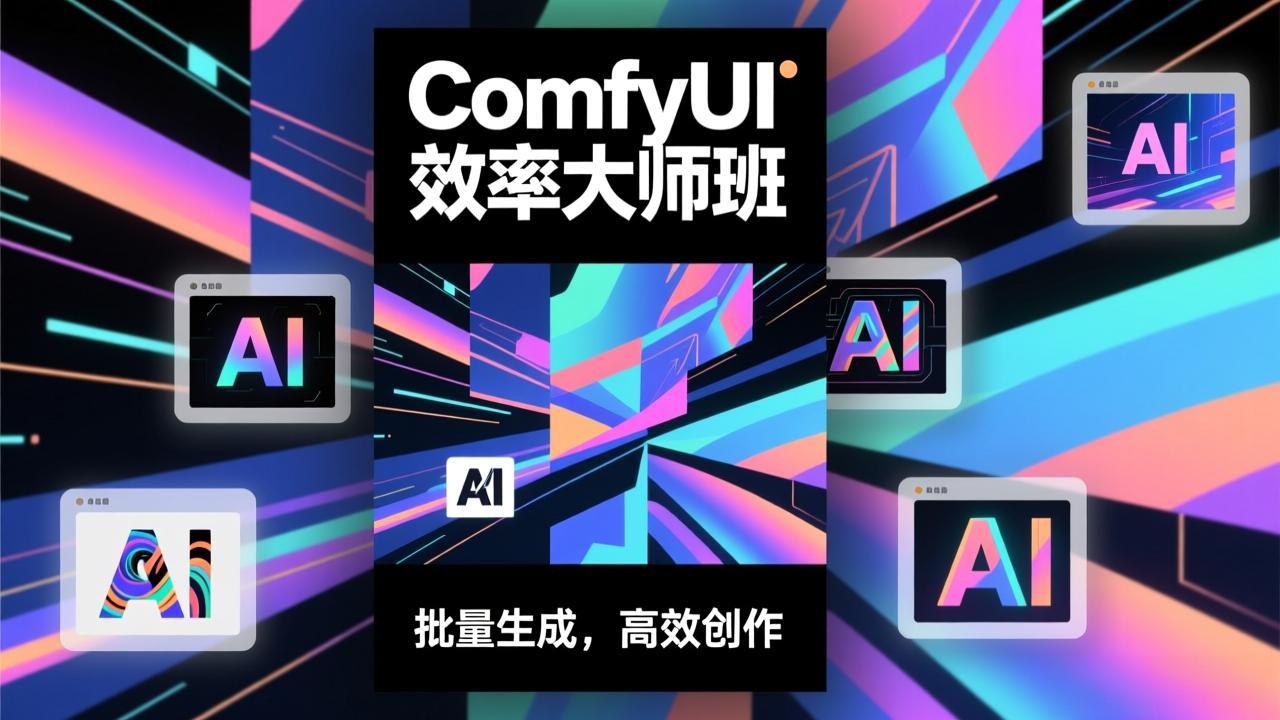ComfyUI效率大师班：工作流搭建，批量生成，将个人AI出图效率提升5-10倍，月接单收入1-3万采购|汽车产业|汽车配件|机加工蚂蚁智酷企业交流社群中心