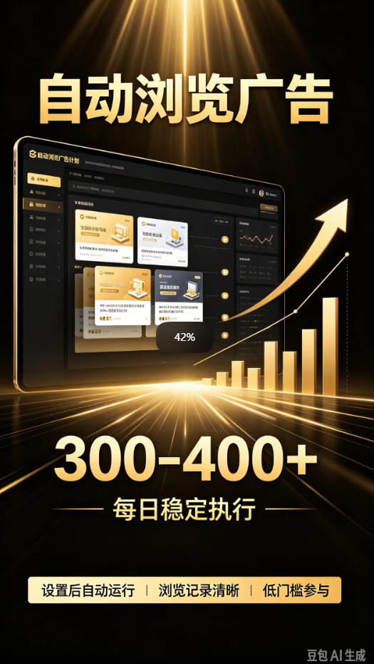 自动浏览广告计划,0门槛副业,日入300-400,躺賺稳定风口项目,无需人工操作,解放双手【揭秘】采购|汽车产业|汽车配件|机加工企业家交流社群中心