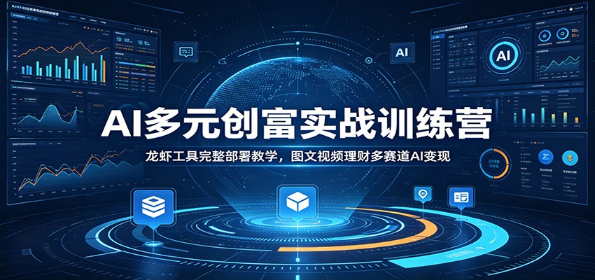 AI多元创富实战训练营：龙虾工具完整部署教学，图文视频理财多赛道AI变现采购|汽车产业|汽车配件|机加工企业家交流社群中心