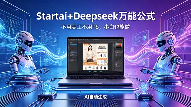 AI自动做电商详情页：Startai+Deepseek万能公式，不用美工不用PS，小白也能做采购|汽车产业|汽车配件|机加工企业家交流社群中心