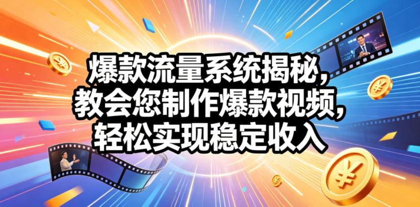 爆款流量系统揭秘，教会您制作爆款视频，轻松实现稳定收入【原创双语字幕】采购|汽车产业|汽车配件|机加工企业家交流社群中心