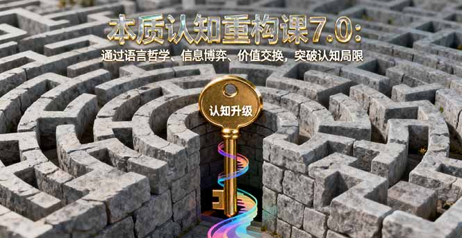 本质认知重构课7.0:通过语言哲学、信息博弈、价值交换,突破认知局限采购|汽车产业|汽车配件|机加工蚂蚁智酷企业交流社群中心