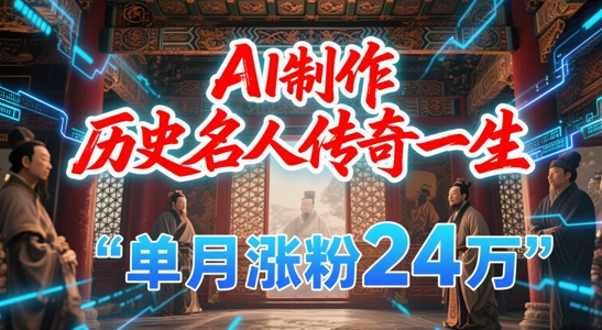 暴力起号！用AI制作历史名人传奇一生，单月涨粉24W，涨粉+变现赛道黑马来了采购|汽车产业|汽车配件|机加工蚂蚁智酷企业交流社群中心