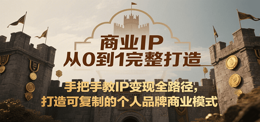商业IP从0到1完整打造，手把手教IP变现全路径，打造可复制的个人品牌商业模式采购|汽车产业|汽车配件|机加工蚂蚁智酷企业交流社群中心