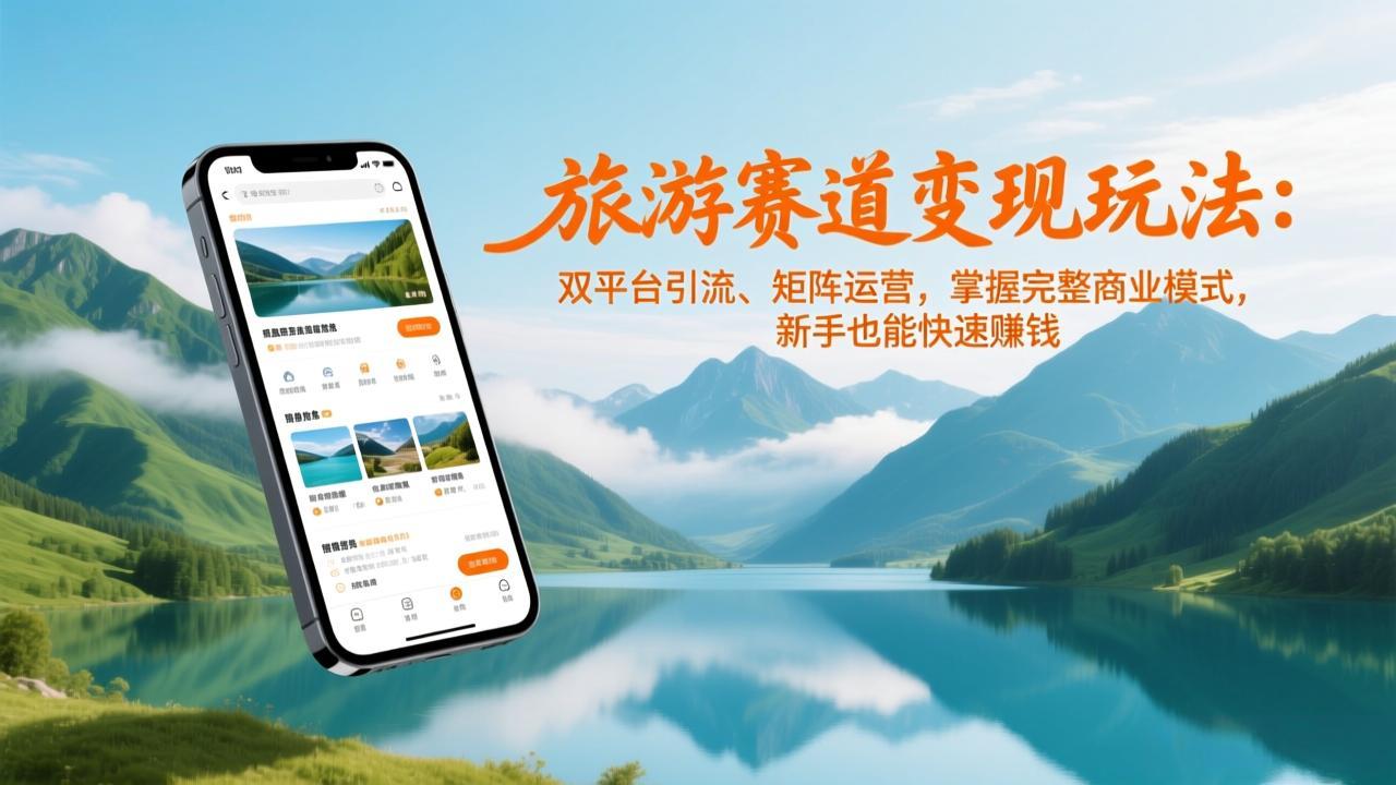 旅游赛道变现玩法：双平台引流、矩阵运营，掌握完整商业模式，新手也能快速赚钱采购|汽车产业|汽车配件|机加工蚂蚁智酷企业交流社群中心
