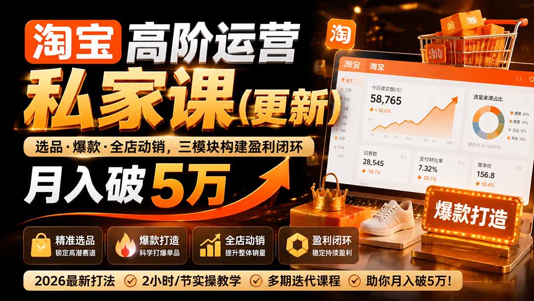 淘宝高阶运营私家课(更新26年采购|汽车产业|汽车配件|机加工企业家交流社群中心