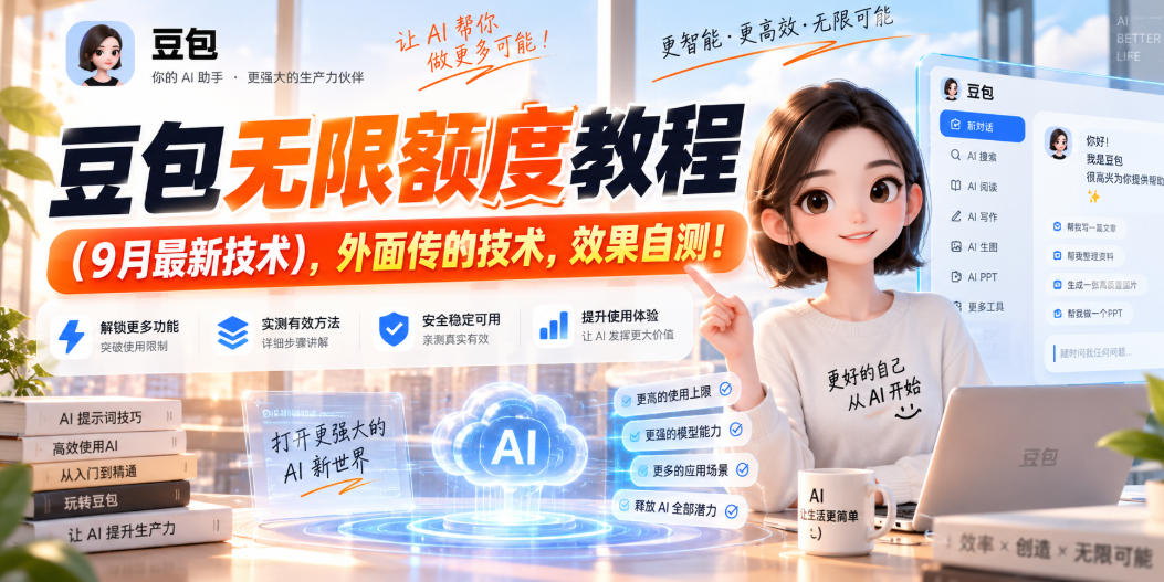 豆包无限额度教程(9月最新技术)，外面传的技术，效果自测！采购|汽车产业|汽车配件|机加工企业家交流社群中心