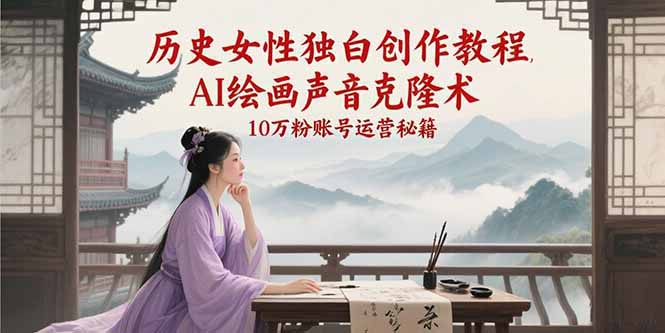 历史女性独白创作教程,AI绘画声音克隆术,10万粉账号运营秘籍采购|汽车产业|汽车配件|机加工蚂蚁智酷企业交流社群中心