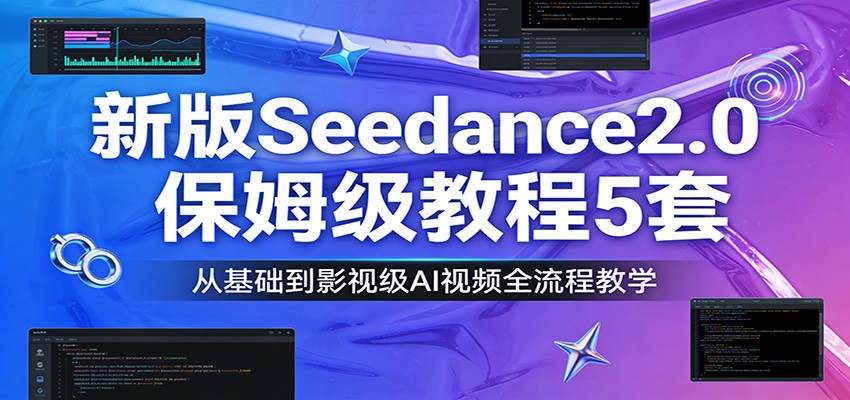 新版Seedance2.0保姆级教程5套：从基础到影视级AI视频全流程教学采购|汽车产业|汽车配件|机加工蚂蚁智酷企业交流社群中心