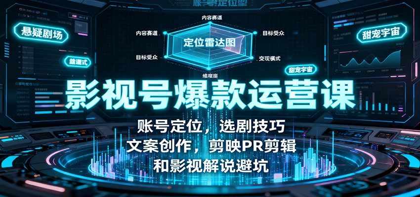 影视号爆款运营课：账号定位，选剧技巧，文案创作，剪映PR剪辑和影视解说避坑采购|汽车产业|汽车配件|机加工蚂蚁智酷企业交流社群中心