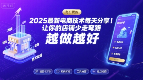 2025-2026最新电商技术每天分享，让你的店铺少走弯路，越做越好(更新26年08月)采购|汽车产业|汽车配件|机加工企业家交流社群中心