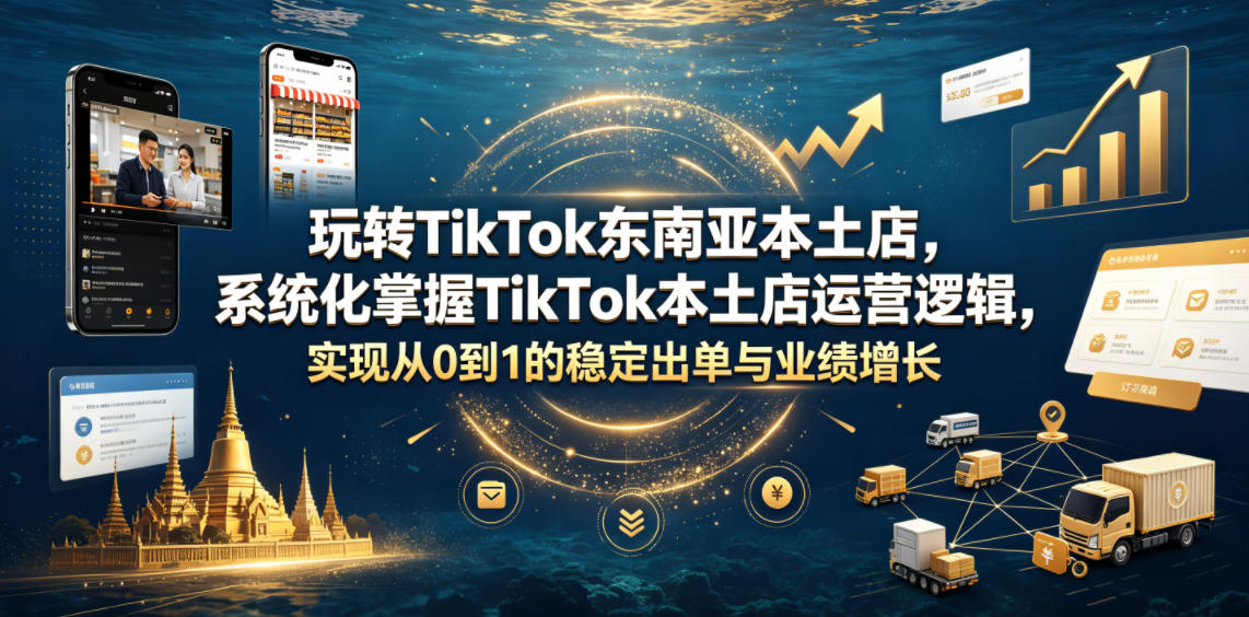 玩转TikTok东南亚本土店，系统化掌握TikTok本土店运营逻辑，实现从0到1的稳定出单与业绩增长采购|汽车产业|汽车配件|机加工企业家交流社群中心