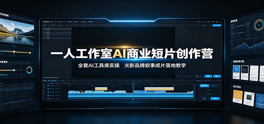 一人工作室AI商业短片创作营:全套AI工具库实操,光影品牌叙事成片落地教学采购|汽车产业|汽车配件|机加工企业家交流社群中心