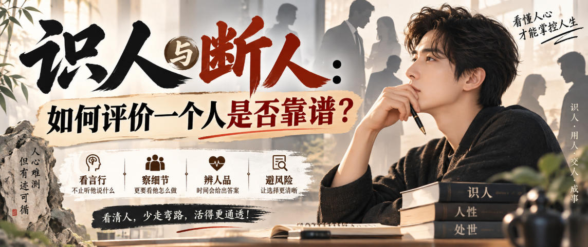 付费文章：识人与断人：如何评价一个人是否靠谱？采购|汽车产业|汽车配件|机加工企业家交流社群中心